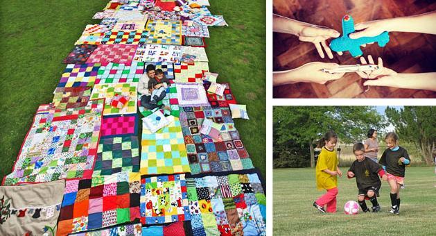 Beeindruckend: das Format der Patchwork-Decke.
