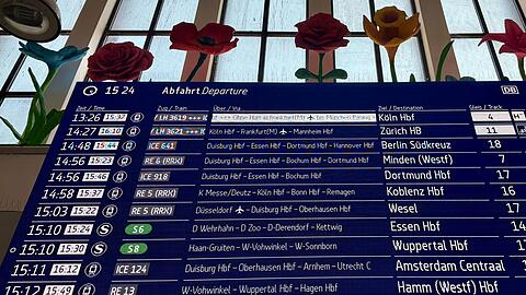 Viele Z&uuml;ge waren stark versp&auml;tet.