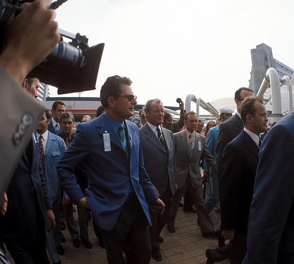 Hans-Jochen Vogel und Bundeskanzler Willy Brandt.