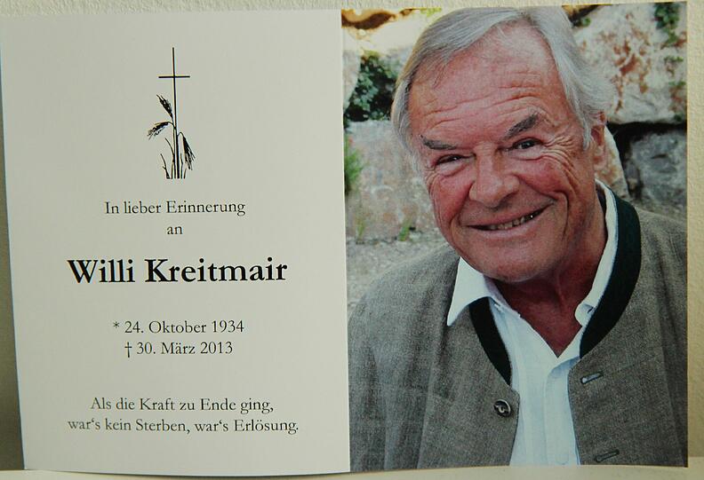 Die Beerdigung von Willi Kreitmair.