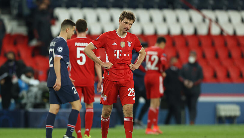 Die Bayern nach dem Aus gegen Paris. Vielleicht ziehen die Münchner nun doch noch ins Champions-League-Halbfinale ein.