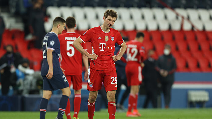 Die Bayern nach dem Aus gegen Paris. Vielleicht ziehen die Münchner nun doch noch ins Champions-League-Halbfinale ein.