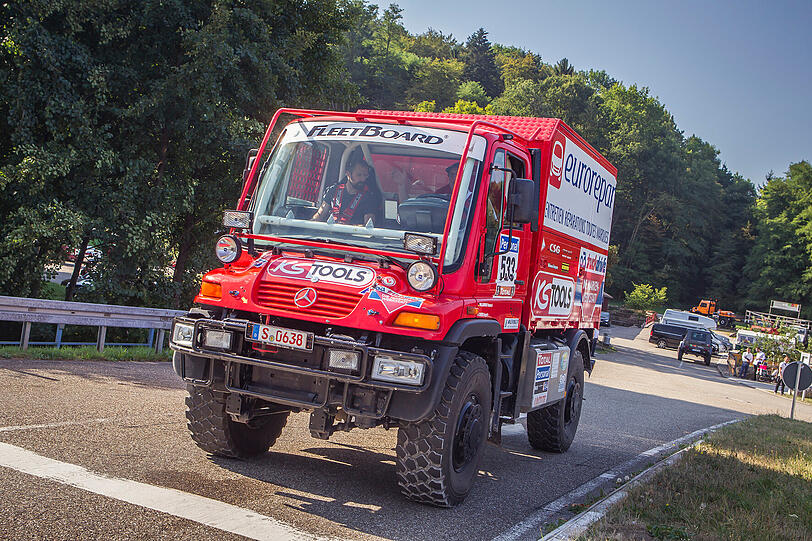 Dieser Unimog U 400 von 2005 hat die Rennfahrerin Ellen Lohr bei der Dakar Rallye 2006 und 2007 begleitet.