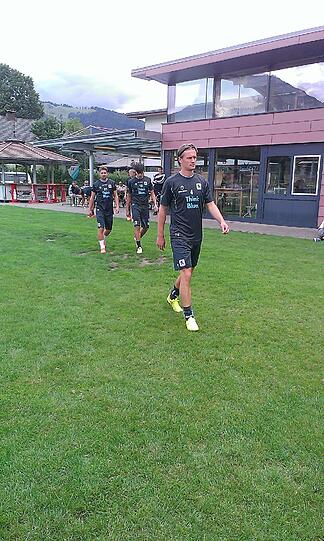 Schwitzen für die neue Saison: Die Löwen im Trainingslager in Kirchbichl.