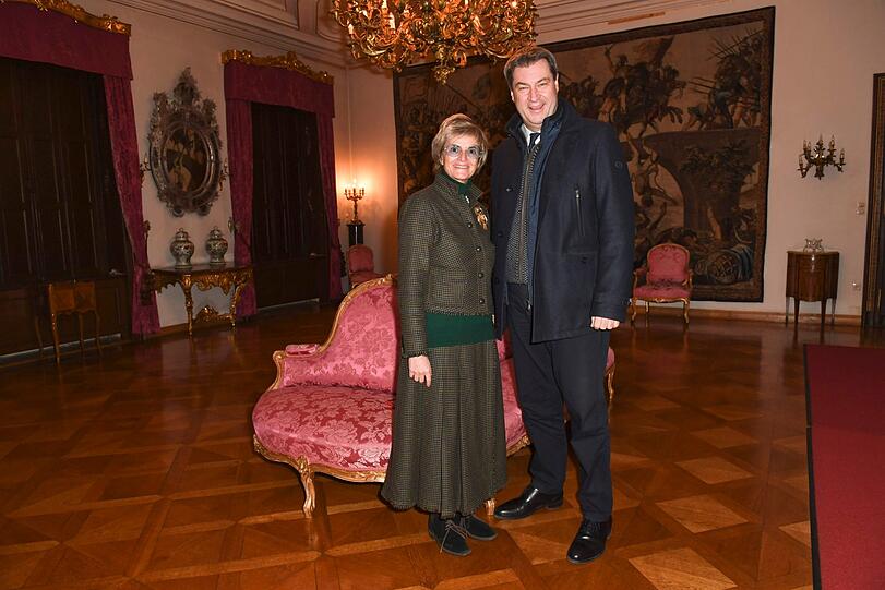 Fürstin Gloria von Thurn und Taxis mit Ministerpräsident Markus Söder