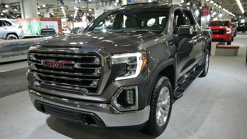 Spielen auf der Automesse in New York nach wie vor eine wichtige Rolle: Full-Size-Pick-ups wie dieser GMC.
