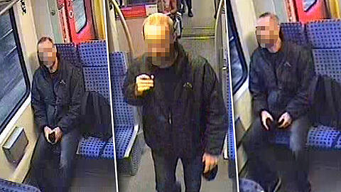 Diese Aufnahmen entstanden in einer S-Bahn: Wer hat den Entführer der Bankiersgattin gesehen?