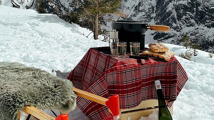 E Guete! Fondue genießen an einem ungewöhnlichen Ort.