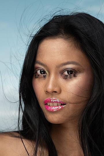 Mit dem knalligen Lippenstift zeigte auch Siska ganz neue Facetten von sich.