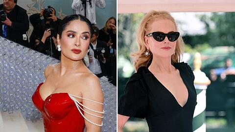 Salma Hayek (l.) bekam nur die kalte Schulter von Nicole Kidman.