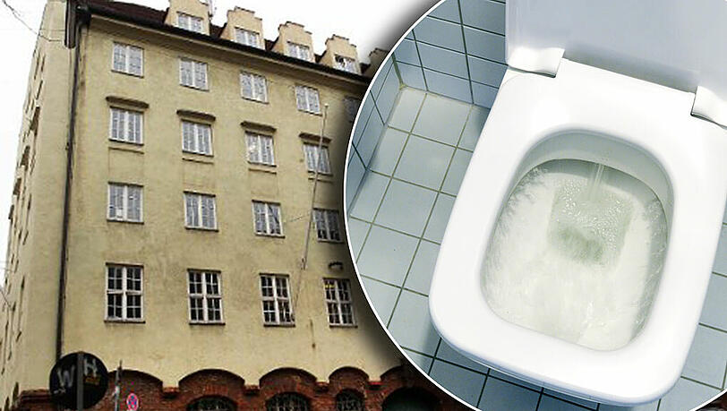 Randale in der Altstadtwache PI 11 in der Hochbrückenstraße! Ein Gefangener hatte in ein Holzbrett gebissen und hat versucht, eine Klobrille abgerissen!
