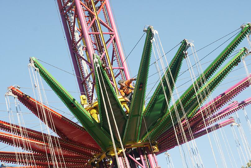 Endspurt beim Wiesn-Aufbau: Die Bilder von der Theresienwiese