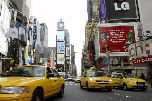 Das war einmal: Der Times mit vielen gelben Taxis. Jetzt ist er eine Fußgängerzone