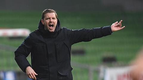 Werder-Trainer Florian Kohfeldt war nach der Heimniederlage angefressen.