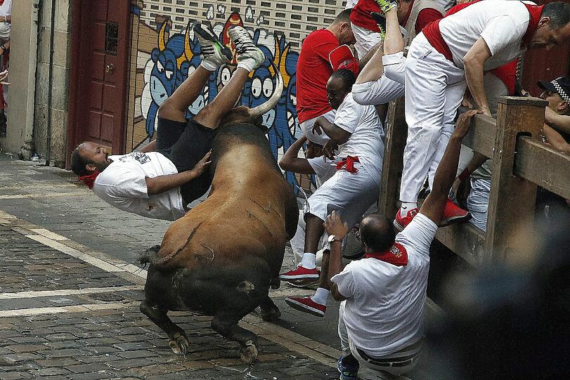 Die Bilder der Stierhatz in Pamplona zum Durchklicken.