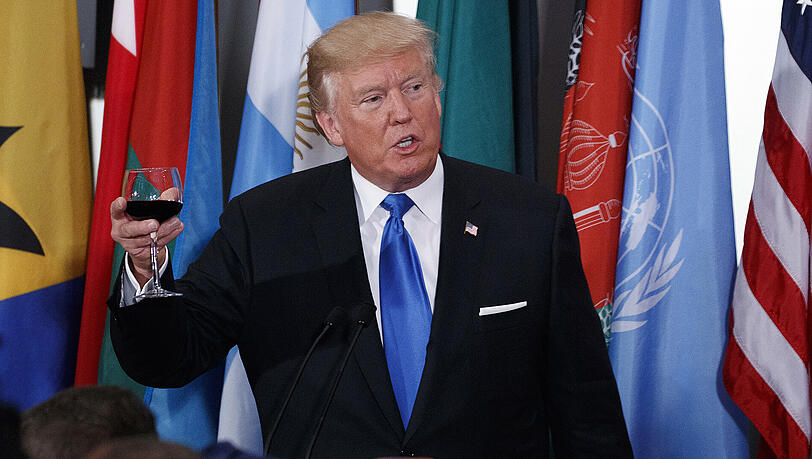 US-Präsident Donald Trump spricht während der UN-Generaldebatte in New York. US-Präsident Donald Trump spricht während der UN-Generaldebatte in New York.