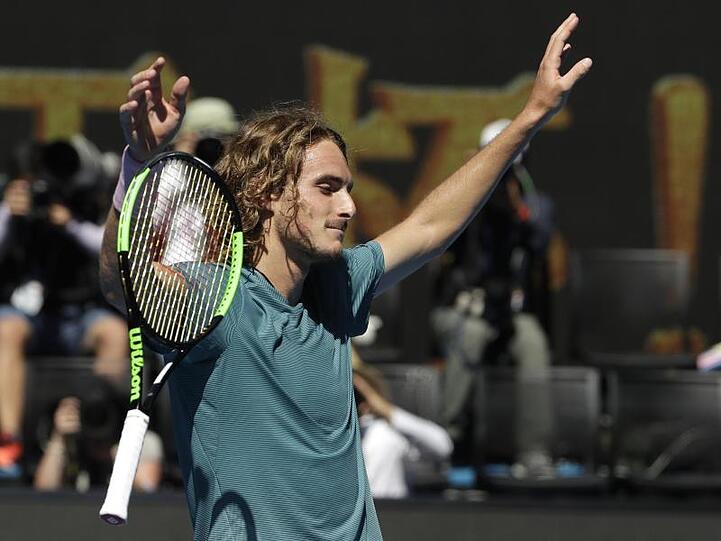 Steht bei den Australian Open in der Runde der letzten Vier: Stefanos Tsitsipas.