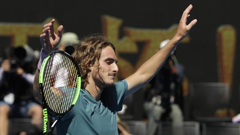 Steht bei den Australian Open in der Runde der letzten Vier: Stefanos Tsitsipas. Steht bei den Australian Open in der Runde der letzten Vier: Stefanos Tsitsipas.