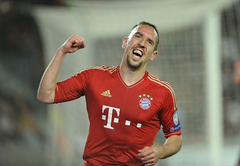Auch auf den Plätzen 2 und 3: die Bayern-Kicker Franck Ribéry (87 Stimmen) . . .