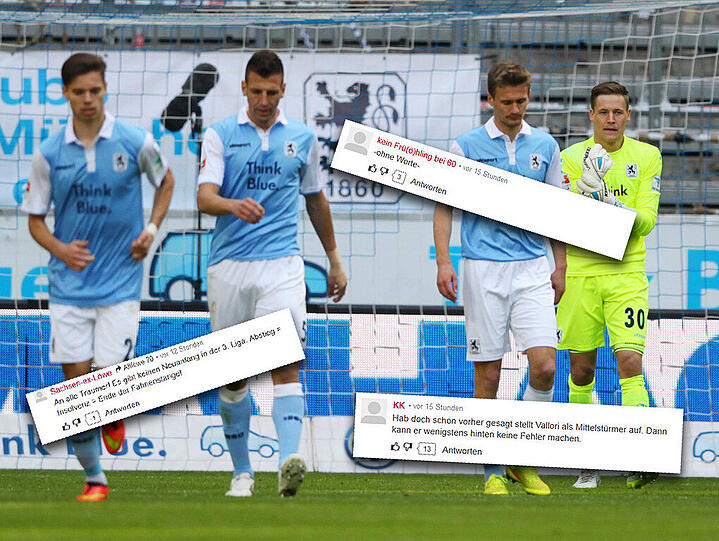 Die Fans waren über die Niederlage der Löwen gegen Sandhausen nicht begeistert.