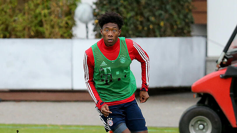 David Alaba hat zwar am Dienstag mittrainiert, soll aber am Mittwoch gegen Sevilla noch aussetzen.