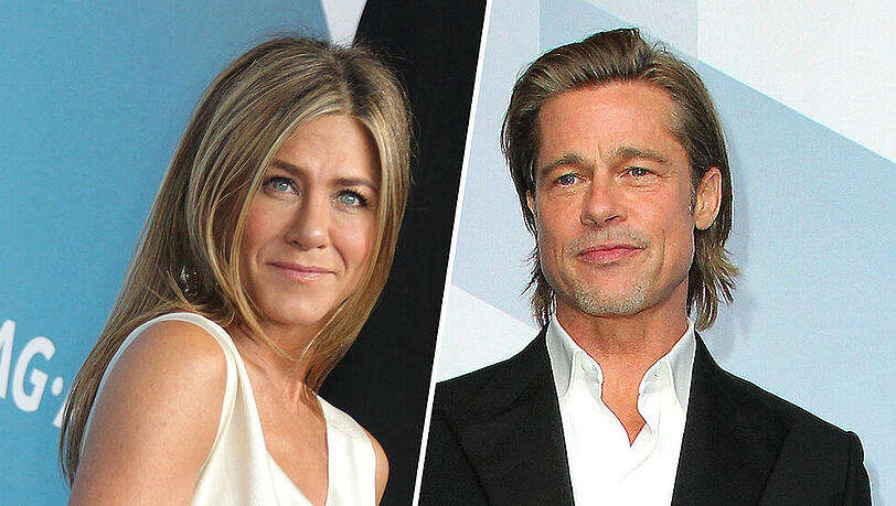 Jennifer Aniston und Brad Pitt wurden hinter den Kulissen der SAG Awards gemeinsam fotografiert Jennifer Aniston und Brad Pitt wurden hinter den Kulissen der SAG Awards gemeinsam fotografiert
