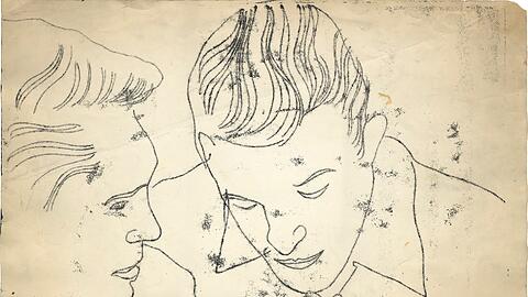 Andy Warhol, Ohne Titel (Two Men), um 1956.