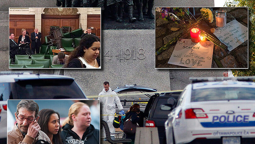 Ottawa geschockt: Hier am Canadian War Memorial wurde ein Soldat erschossen. Derzeit wird zum Motiv des Täters ermittelt.
