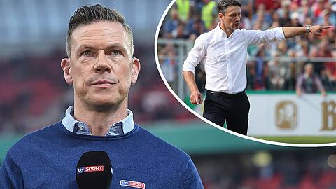 Spielten einst gemeinsam für Bayer Leverkusen: Erik Meijer (li.) und Bayern-Coach Niko Kovac.