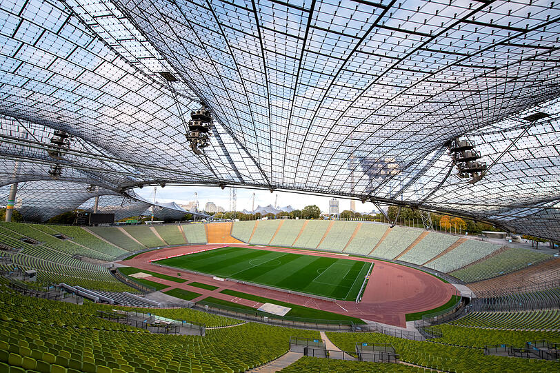 Das Olympiastadtion München. Das Olympiastadtion München.