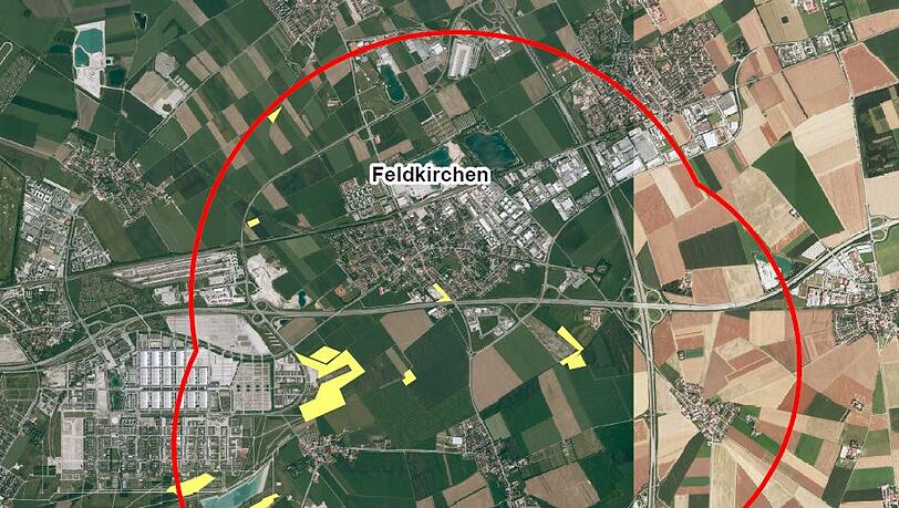 Die neue Quarantänezone (im roten Kreis) grenzt im Süden unmittelbar an Waldtrudering. Die neue Quarantänezone (im roten Kreis) grenzt im Süden unmittelbar an Waldtrudering.
