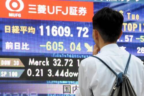 Krisenstimmung auch in Asien: In Japan verlor der Nikkei fünf Prozent.