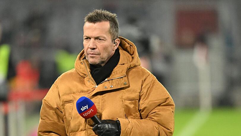 Lothar Matthäus, Fußball-Experte fürs Fernsehen, vor dem Spiel.