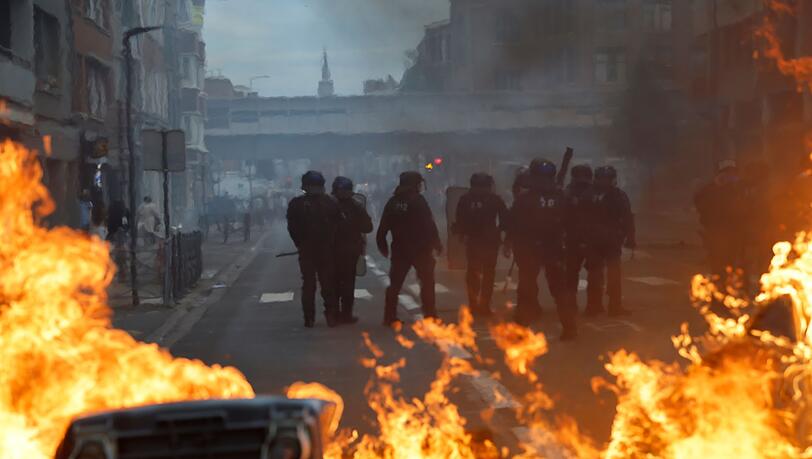 Bei den Schulprotesten in Frankreich sind zahlreiche Menschen festgenommen worden. Bei den Schulprotesten in Frankreich sind zahlreiche Menschen festgenommen worden.