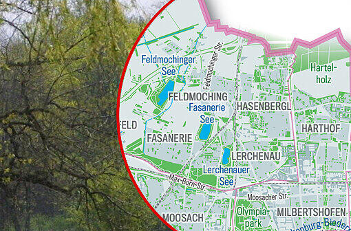 Viel Grün zwischen Grau: Die Bilderstrecke zeigt, wo es in München Parks, Grün- und Erholungsflächen gibt &ndash; und wo Wasser.