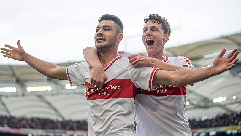 Stuttgarter Defensivduo: Ozan Kabak (li.) und Benjamin Pavard. Stuttgarter Defensivduo: Ozan Kabak (li.) und Benjamin Pavard.