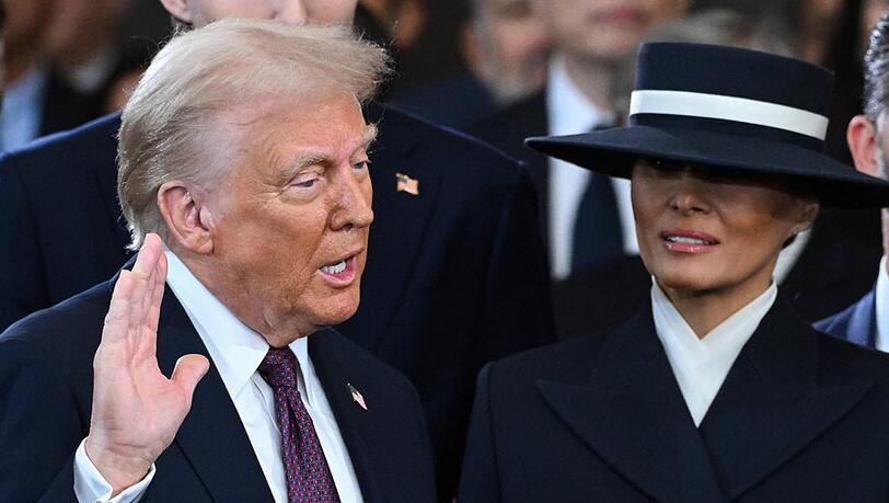 Donald Trump und seine Gattin Melania bei seiner Amtseinführung als neuer Präsident der Vereinigten Staaten.
