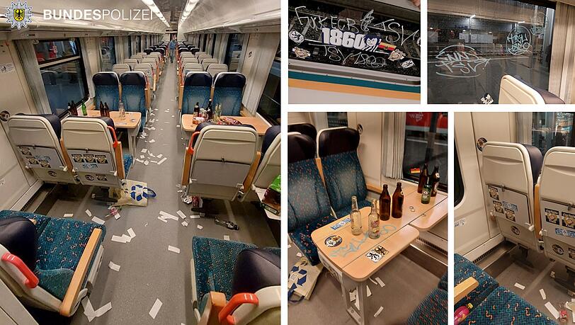 So haben Anh&auml;nger des TSV 1860 den Zug nach dem Ausw&auml;rtsspiel in Regensburg im vergangenen November hinterlassen. Es war leider nur eines von mehreren Malen, an denen sich Teile der Fans danebenbenommen haben.