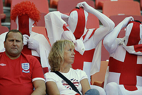 Die schrägsten und lustigsten England-Fans. Euch wollen wir bei der Frauen-WM nicht jubeln sehen. Die Bilder.