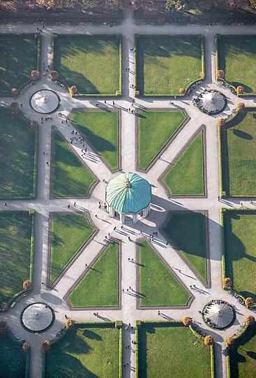 Sehr symmetrisch: der Hofgarten.