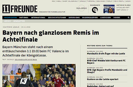 "Glanzloses Remis", schreibt 11Freunde.de