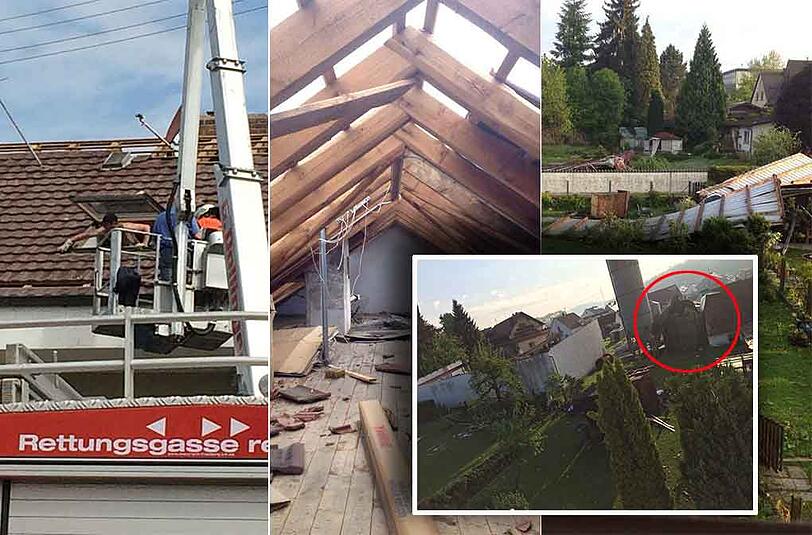 Krasse Bilder aus dem Dorf Affing: Das Unwetter hat 30 Häuser teils abgedeckt. Einwohner sprechen von einem Tornado! Die Bilder der Verwüstung...