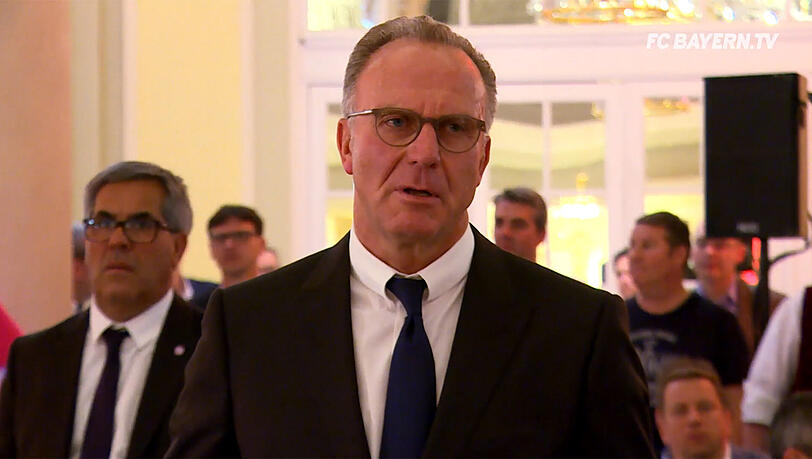 Karl-Heinz Rummenigge während seiner Bankettrede. Karl-Heinz Rummenigge während seiner Bankettrede.