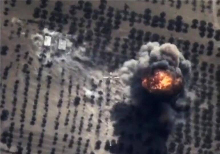 Russische Luftschläge in der syrischen Provinz Idlib.