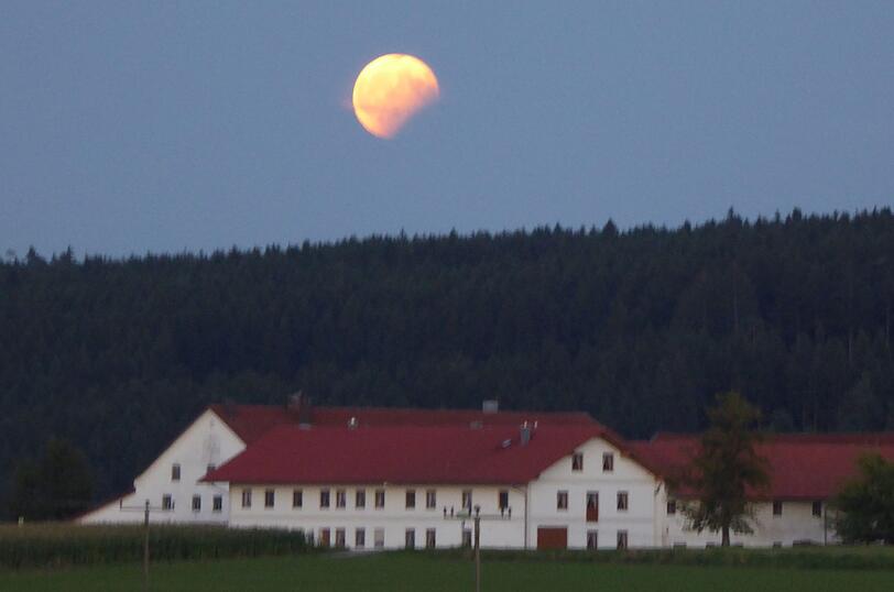 Die Schönsten Bilder von der Mondfinsternis. Diese Bilder stammen aus Haun im Landkreis Mühldorf.