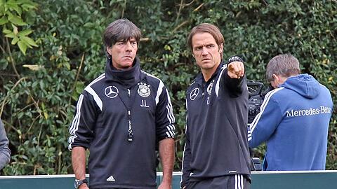 Der Chef und sein neuer Assi: Bundestrainer Joachim Löw und Co-Trainer Thomas Schneider.