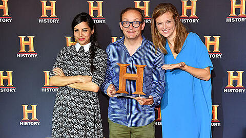 Collien Ulmen-Fernandes, Wigald Boning und Nina Eichinger am Dienstag beim "History Award"