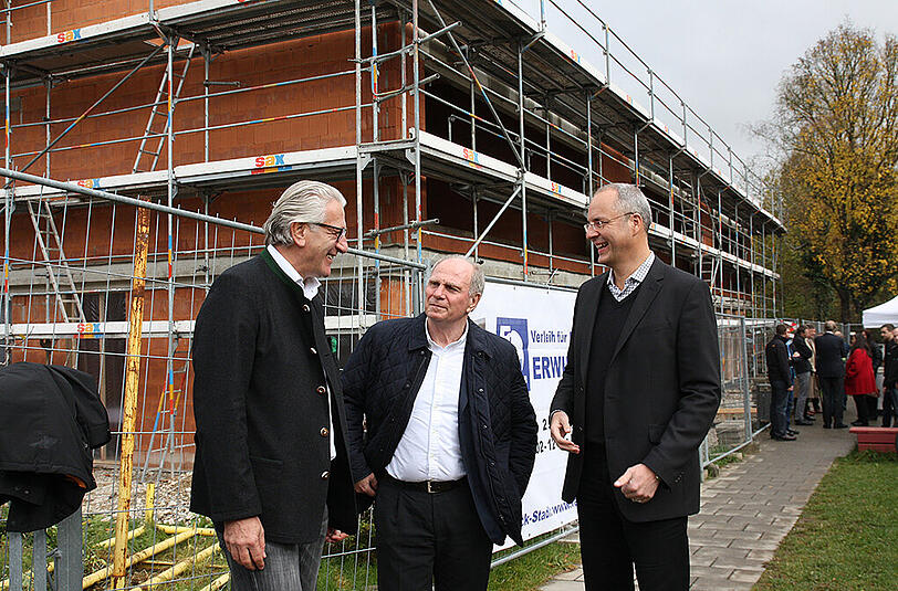 Uli Hoeneß mit Alois Meier (l.) und Martin Swoboda.