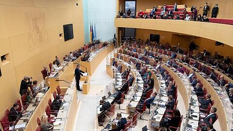Im bayerischen Landtag wird eine Sitzung abgehalten.