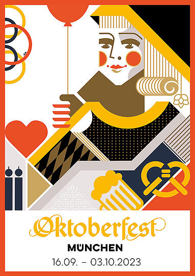 Wie sieht das Oktoberfest-Plakat 2023 aus? 45 Motive stehen zur Auswahl.
